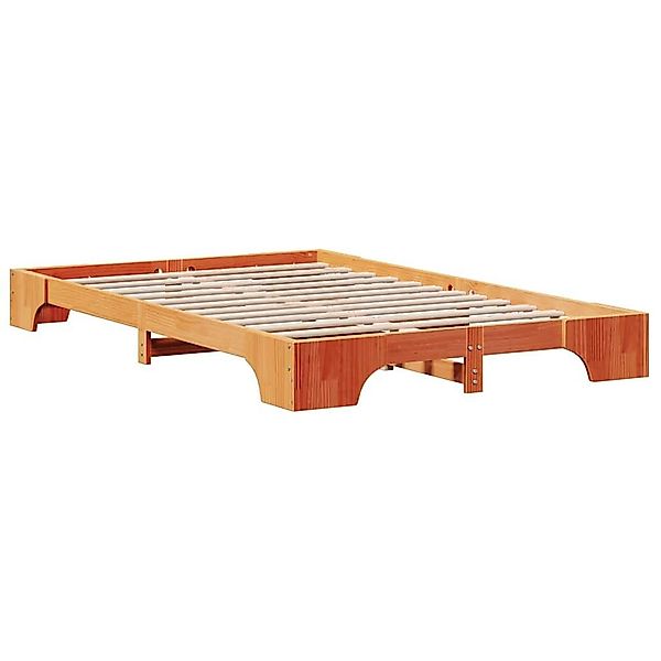 vidaXL Bett Bettgestell Wachsbraun 135 x günstig online kaufen