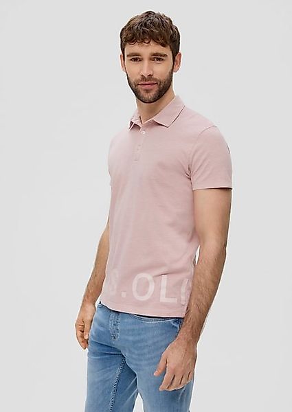 s.Oliver Kurzarmshirt Poloshirt mit Label-Print günstig online kaufen