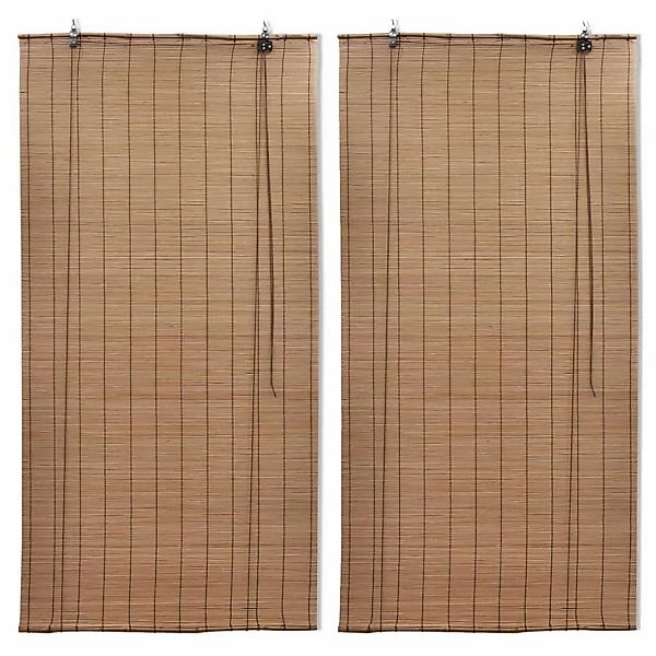 Bambusrollos 2 Stk. 80x160 Cm Braun günstig online kaufen