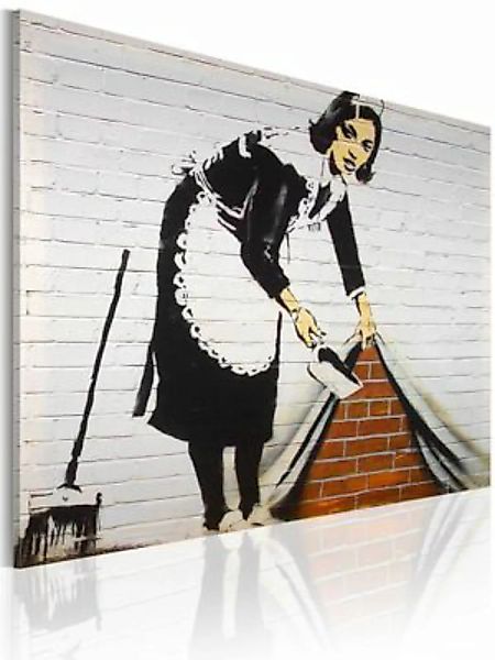 artgeist Wandbild Putzfrau (Banksy) mehrfarbig Gr. 60 x 40 günstig online kaufen