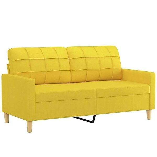 vidaXL 2-Sitzer-Sofa Hellgelb 140 cm Stoff 359096 günstig online kaufen