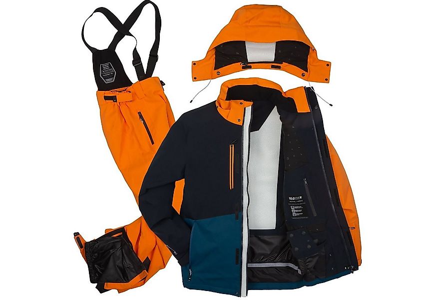 Killtec Skianzug Herren Skijacke + Skihose (blau/orange/schwarz, Gr. XXL) günstig online kaufen