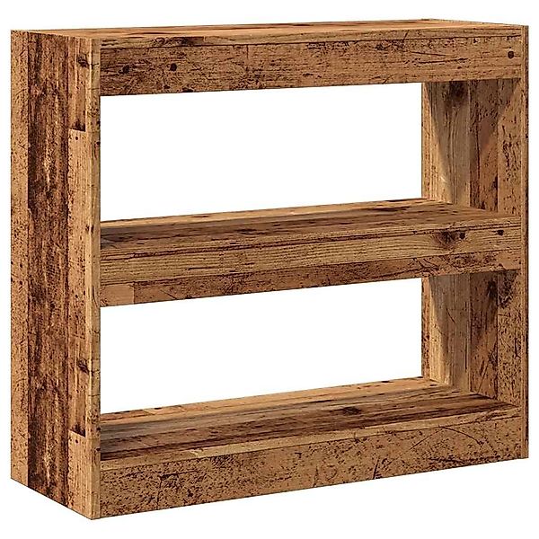 vidaXL Bücherregal Bücherregal/Raumteiler Altholz-Optik 80x30x72 cm, günstig online kaufen