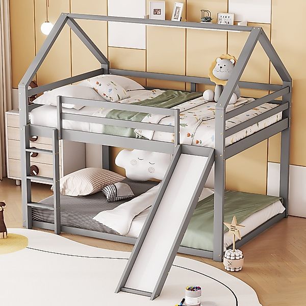 Ulife Etagenbett Doppelbett Kinderbett, Hausform mit günstig online kaufen
