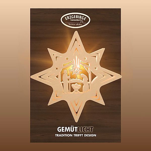Weigla Dekostern Christi Geburt, Bethlehem, Fensterbild, günstig online kaufen