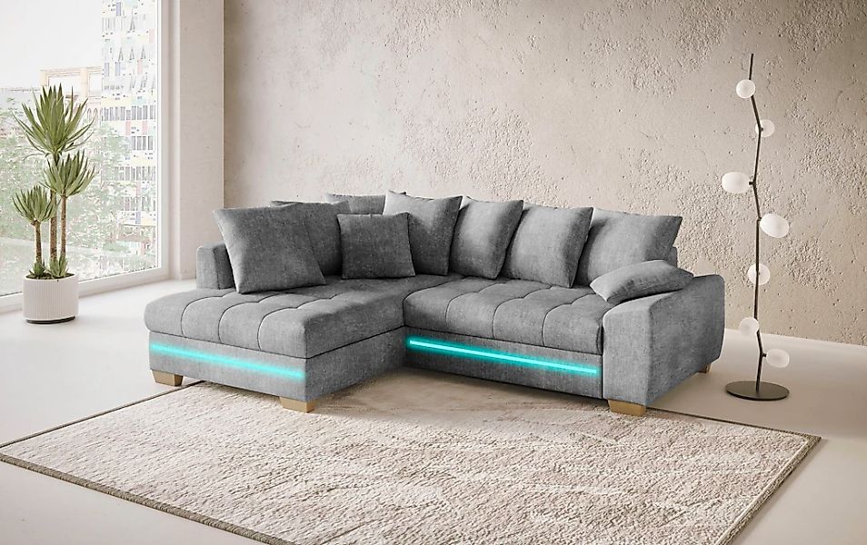 Mr. Couch Ecksofa "Nikita II, L-Form", mit RGB-LED Beleuchtung, wahlweise m günstig online kaufen