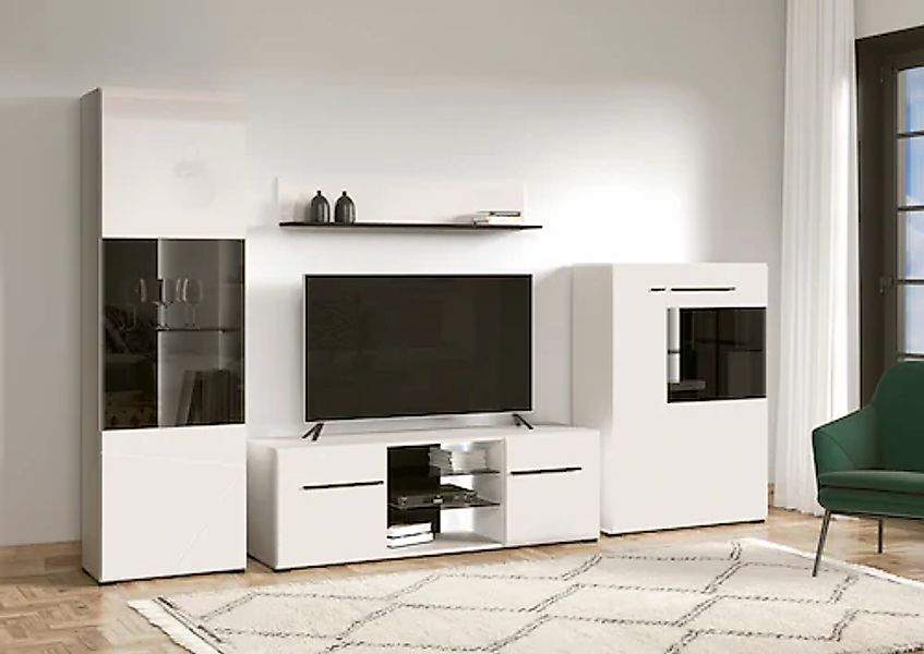 INOSIGN Wohnwand »Trentino« Set, 4 Stk. tlg. Inkl. Vitrine, Low-Board, High günstig online kaufen