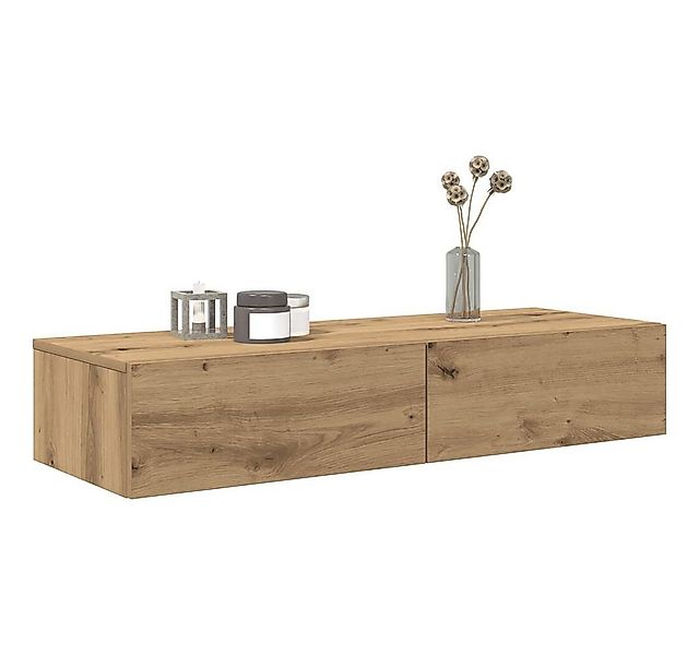 vidaXL Wandregal 100 x 36 x 19 cm Wandregal mit Schubladen Artisan-Eiche 10 günstig online kaufen