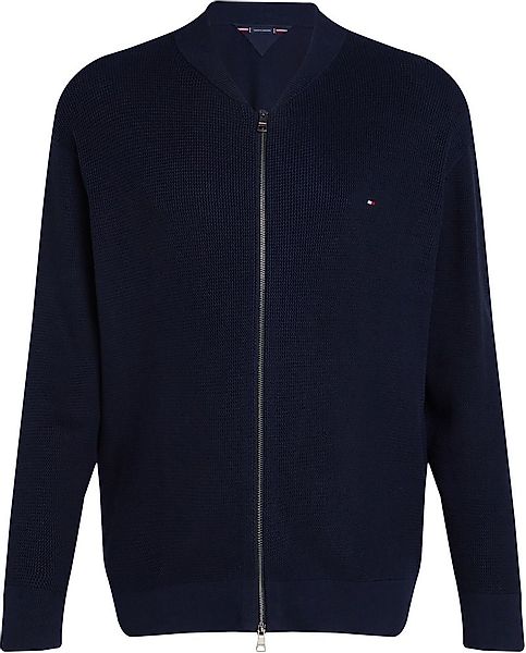 Tommy Hilfiger Big & Tall Strickjacke Structure Navy - Größe XXL günstig online kaufen