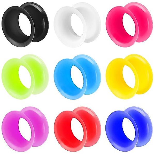 Taffstyle Plug Piercing Hoher dünner Rand Flexibel Weich Farbig, Flesh Tunn günstig online kaufen