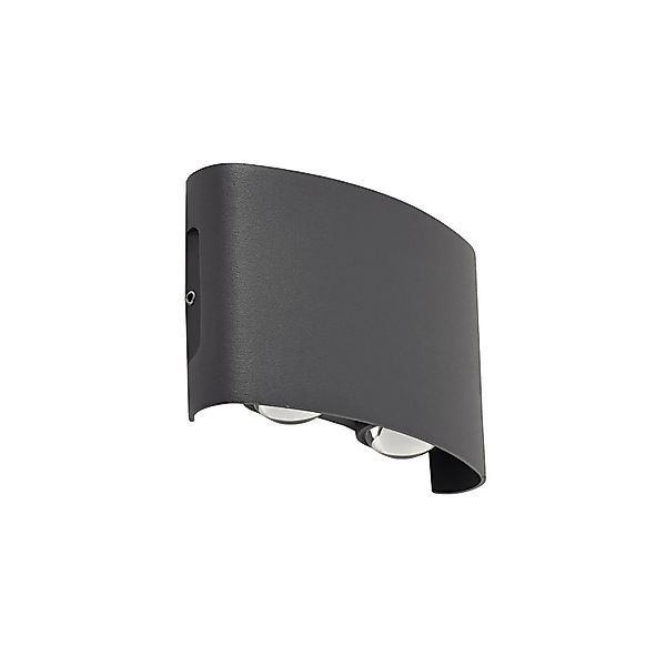 Lindby LED Wandleuchte Außen Ithan 10025719 Spritzwassergeschützt Modern in günstig online kaufen