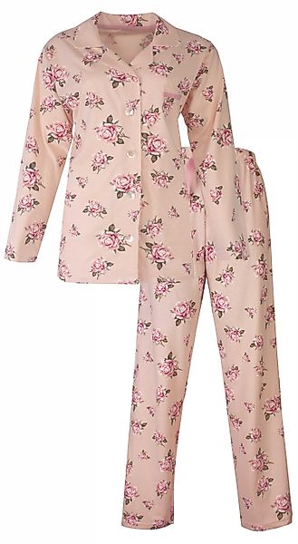 Tenderness Schlafanzug Damen Pyjama lang geknöpft günstig online kaufen
