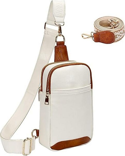 M-Diamant Umhängetasche Kompakte Crossbody Brusttasche mit Wechselgurt Leic günstig online kaufen