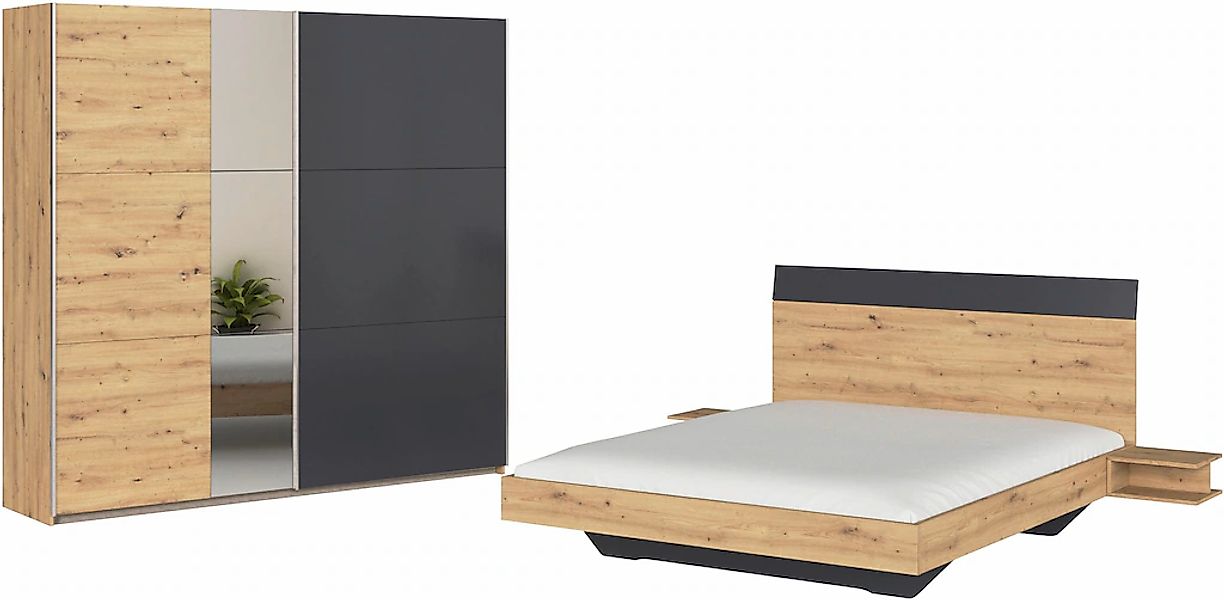 rauch Schlafzimmer-Set Monza, mit Schwebetürenschrank Breite 218 cm, Bettan günstig online kaufen