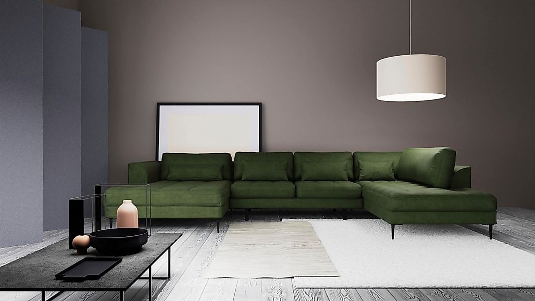 TRENDMANUFAKTUR Wohnlandschaft "Luzi, gemütliches Sofa, extra viel Platz, v günstig online kaufen