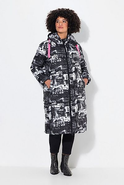 Angel of Style Steppjacke Steppmantel oversized Zeitungs-Druck Kapuze günstig online kaufen
