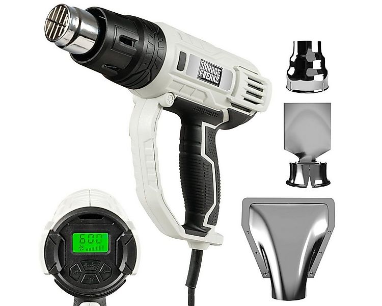 Garage Freaks Heißluftgebläse Heißluftpistole mit 5 M Kabel, LCD-Anzeige, 6 günstig online kaufen