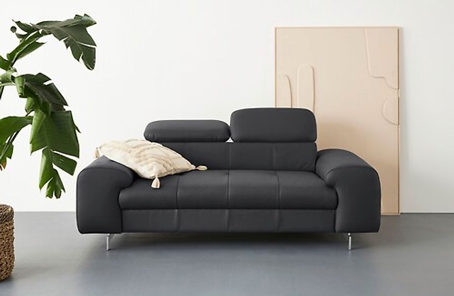 COTTA 2-Sitzer »Chef«, Big-Sofa mit Kopfteilverstellung, edle Metallkufen günstig online kaufen