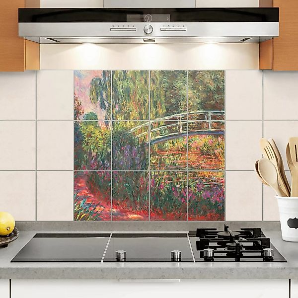 Fliesenbild Natur & Landschaft - Quadrat Claude Monet - Japanische Brücke i günstig online kaufen