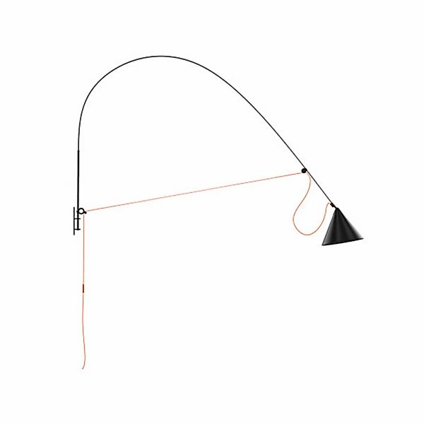 midgard LED-Wandlampe AYNO XL, schwarz/orange 2.700 K 220 cm günstig online kaufen