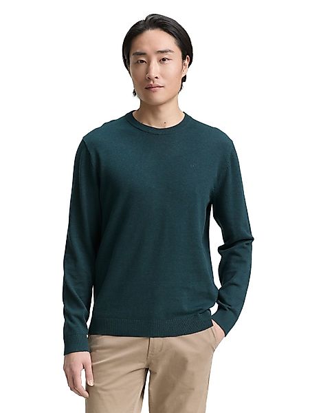 Tom Tailor Herren Rundhals Pullover BASIC CREWNECK KNIT - Relaxed Fit günstig online kaufen