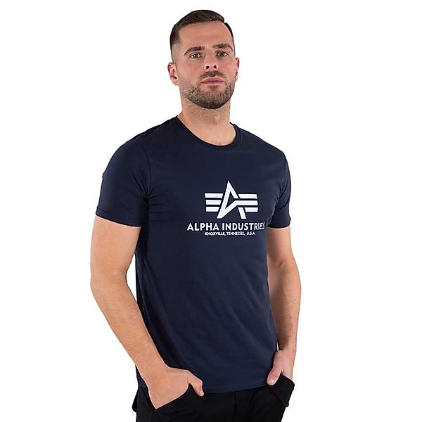 Alpha Industries Basic Reflective Print Kurzärmeliges T-shirt S Rep.Blue günstig online kaufen