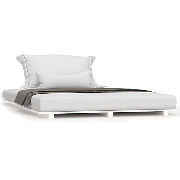 vidaXL Massivholzbett Weiß 150x200 cm Kiefer 824574 günstig online kaufen