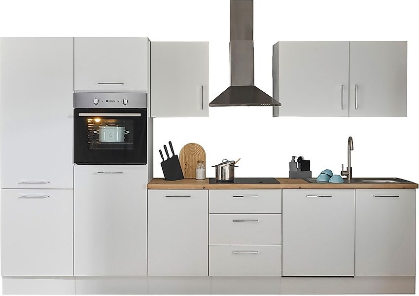 BASIC by Balculina Küchenzeile »Turin«, Breite 340 cm, wahlweise mit E-Gerä günstig online kaufen