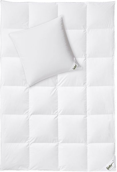 fjödur Daunenbettdecke + Kopfkissen Fleur, Das günstig online kaufen