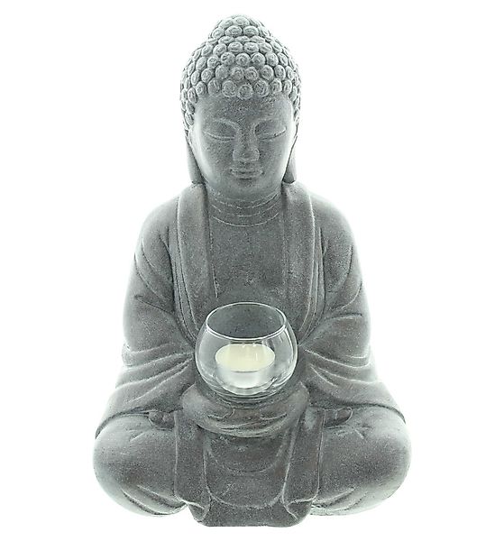 Dekoleidenschaft Buddhafigur "Erleuchtung" Dekofigur Buddha, Zement günstig online kaufen