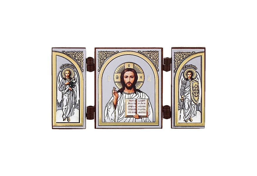 NKlaus Bild Jesus Christus Ikone Triptychon Christlich Holz Reise Altar Iko günstig online kaufen