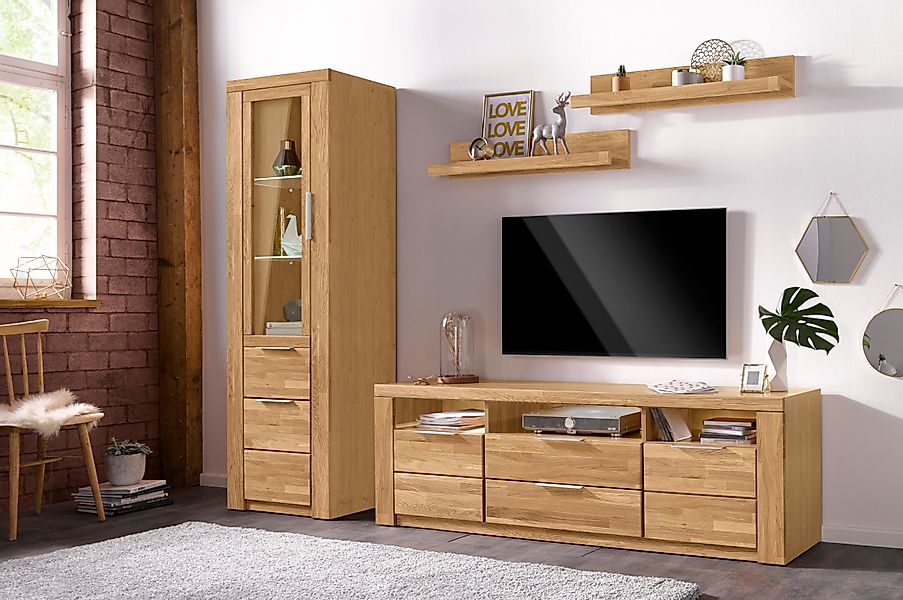 Home affaire Wohnwand "ZARA", (Set, 4 St.), teilmassives Holz günstig online kaufen