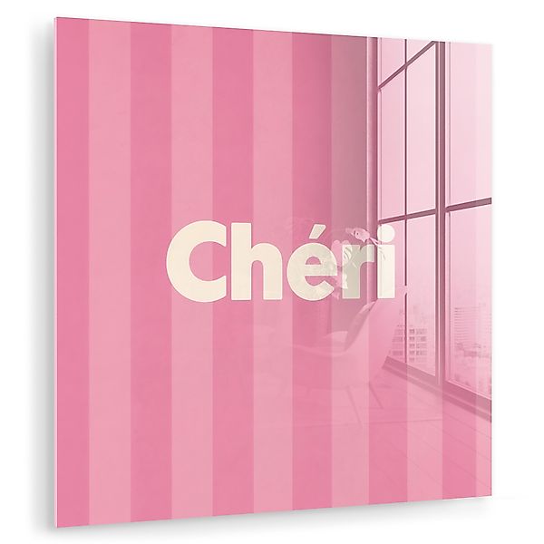 MuchoWow Acrylglasbild Gestreift - Rosa - günstig online kaufen