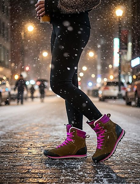 GUGGEN Mountain Damen Winterstiefel Wanderstiefel Wanderschuhe Fellstiefel günstig online kaufen