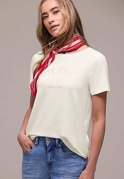 STREET ONE Rundhalsshirt Sommershirt mit Wording-Print günstig online kaufen