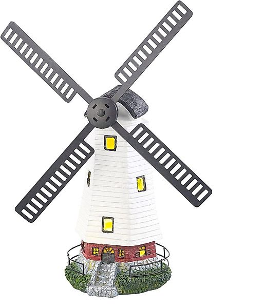 BURI Kugelleuchte Solar-Windmühle 50cm LED Windrad günstig online kaufen