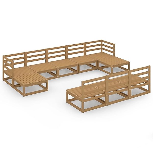 vidaXL 10-tlg Garten-Lounge-Set Massivholz Kiefer Modell 30 günstig online kaufen