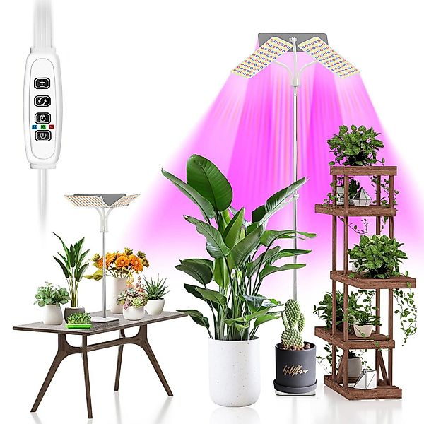 MUPOO Pflanzenlampe Vollspektrum Pflanzenlicht 126-378 LEDs günstig online kaufen