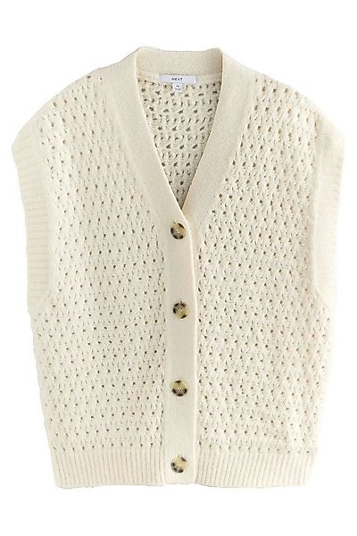 Next Strickweste Durchgeknöpftes Tanktop aus Grobstrick (1-tlg) günstig online kaufen