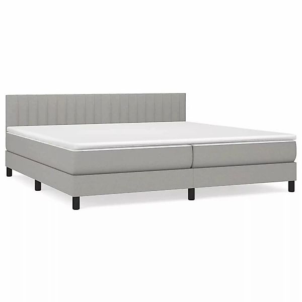 vidaXL Boxspringbett mit Matratze Hellgrau 200x200 cm Stoff1373006 günstig online kaufen
