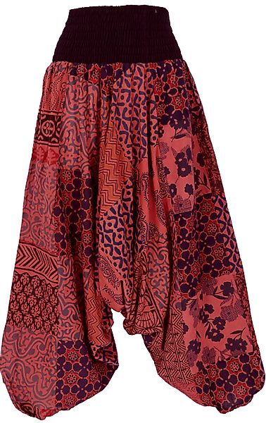 Guru-Shop Relaxhose Sommerliche Aladinhose Patchwork Pluderhose,.. günstig online kaufen