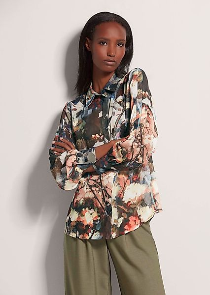 MADELEINE Hemdbluse Transparente Bluse mit Unikat-Print günstig online kaufen