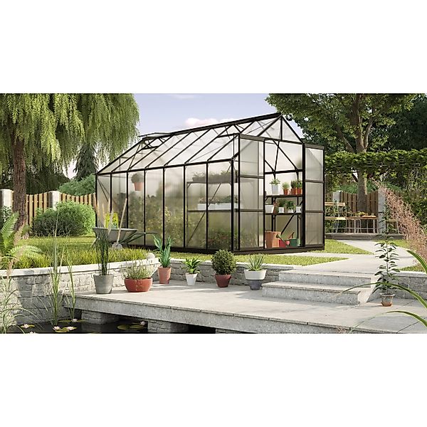 Vitavia Gewächshaus Uranus 11500 Schwarz 11,5 m² inkl. Fundament günstig online kaufen