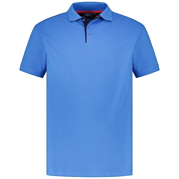ADAMO Poloshirt mit Kontrastdetails Farbe azur Größe: 8XL günstig online kaufen