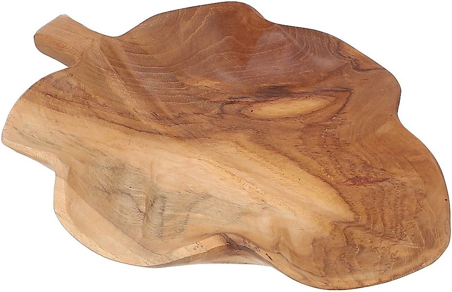 Guru-Shop Dekoschale Holzschale Blatt, geschnitzte Obstschale,.. günstig online kaufen