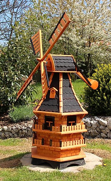 Holzdekoladen Deko-Windrad XXL Windmühle 1,50 m günstig online kaufen