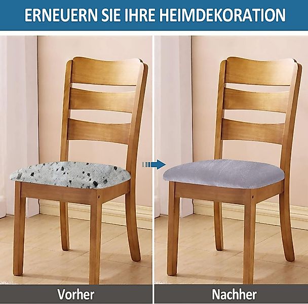 Minicloss Stuhlhusse Esszimmerstuhlbezug, Samt Stuhlhusse, elastische Sitzk günstig online kaufen