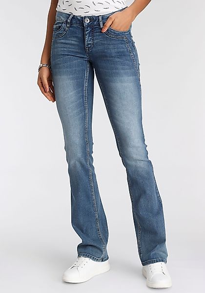 Arizona Bootcut-Jeans mit Keileinsätzen ausgestellte Beinform, günstig online kaufen