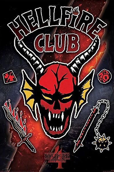 PYRAMID Poster Stranger Things 4 Poster Hellfire Club Emblem Rift 61 x 91,5 günstig online kaufen