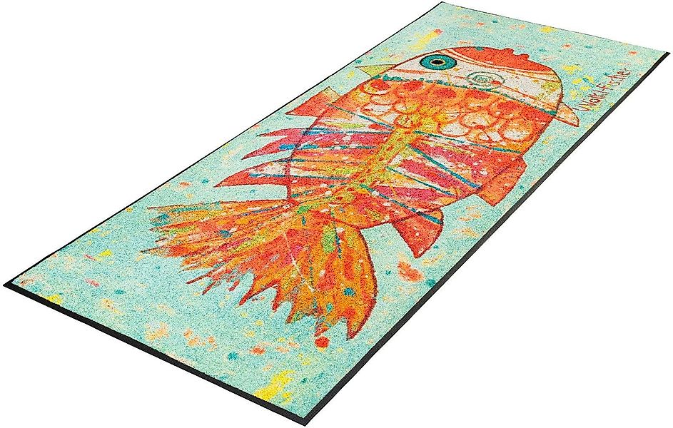 wash+dry by Kleen-Tex Läufer »Funky Fish«, rechteckig, 7 mm Höhe, Schmutzfa günstig online kaufen